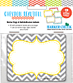 Barker Creek Self-Adhesive Name Badge Labels, 3 1/2” x 2 3/4”, Chevron Beautiful, Pack Of 45