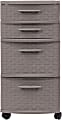 Inval 4-Drawer Storage Cabinet, 25-1/2" x 12-1/2", Taupe