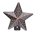 Westek Tin Star Night Light, 1-1/2" x 2-9/16" x 2-9/16", Bronze, Total Qty 1 1 thumbnail image