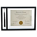 Diploma Frame With Floating Graduation Tassel, 8 1/2" x 11", Black 1 thumbnail image