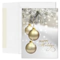 Custom Full-Color Holiday Cards With Envelopes, 5" x 7", Shining Holiday, Box Of 25 Cards