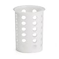 Tablecraft Plastic Flatware Cylinder, 4-1/2", White 1 thumbnail image