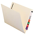 Smead® Shelf-Master® End-Tab Fastener Folders, Straight Cut, Letter Size, 100% Recycled, Manila, Pack Of 50 1 thumbnail image
