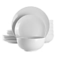 Elama Luna 18-Piece Dinnerware Set, White