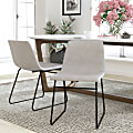 Flash Furniture Commercial Grade Dining Chairs, Light Gray/Black, Set Of 2 Chairs