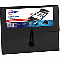 Avery® Slide & View Expanding File - Letter - 8 1/2" x 11" Sheet Size - 200 Sheet Capacity - 5 Pocket(s) - Black - 1 Each
