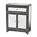 Baxton Studio Wycliff Industrial 1-Drawer Sideboard Buffet Table, 29-15/16”H x 24”W x 11-13/16”D, Dark Gray/Silver 1 thumbnail image