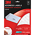 3M™ Clear Laser Address Labels, 1" x 2 5/8", Pack Of 300 1 thumbnail image