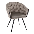 LumiSource Braided Matisse Chair, Black/Gray