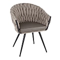 LumiSource Braided Matisse Chair, Black/Gray 1 thumbnail image