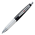 FORAY® Rubber-Grip Retractable Ballpoint Pen, 0.7 mm, Bullet Point, Black Barrel, Black Ink