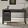 RealSpace® DeJori 51”W Writing Desk, Charcoal 1 thumbnail image