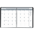 House of Doolittle 14-mth Blue Cover Monthly Planner - Julian - Monthly - December 2017 till January 2019 - 1 Month Double Page Layout - 8 1/2" x 11" - Leather - Blue