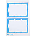 Baumgartens® Self-Adhesive Visitor Badges, 2 1/4" x 3 1/2", Blue/White, Pack Of 100