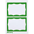 Baumgartens® Self-Adhesive Visitor Badges, 2 1/4" x 3 1/2", Green/White, Pack Of 100