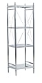 Linon Pelia 4-Tier Metal/Glass Shelf, 52-1/4"H x 16-1/8"W x 14-1/8"D, Chrome 1 thumbnail image