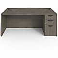Lorell® Prominence 2.0 72"W x 42"D Right-Pedestal Computer Desk, Gray Elm 1 thumbnail image