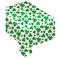 Amscan St. Patrick's Day Shamrocks Flannel-Backed Vinyl Table Covers, 54" x 90", Green, Pack Of 2 Table Covers 1 thumbnail image