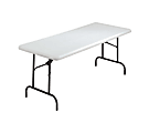 Iceberg IndestrucTable TOO 1200 Series Folding Table - For - Table TopRectangle Top - 72" Table Top Length x 30" Table Top Width x 1" Table Top Thickness - 29" Height - Platinum, Powder Coated - Polyethylene, Steel - 1 Each