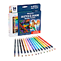 Crayola® Doodle And Draw Sketch And Shade Pencils, Assorted Colors, Pack Of 14 Pencils