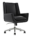 Serta® SitTrue™ Montair Faux Leather Mid-Back Manager Chair, Black