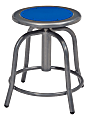 National Public Seating 6800 Steel Designer Swivel Stools, Persian Blue/Gray, Set Of 2 Stools