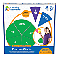 Learning Resources® Double-Sided Magnetic Fraction Circles, 7 1/2", Grades 1-9, Set Of 9