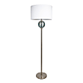 LumiSource Scepter Contemporary Floor Lamp, 60-3/4”H, Off-White Shade/Brushed Nickel Base 1 thumbnail image