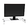 Mind Reader Acrylic Monitor Stand, 4-3/25"H x 23-1/2"W x 8-1/2"D, Clear 1 thumbnail image