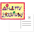 Top Notch Teacher Products Happy Birthday Postcards, 4 1/2" x 6", Multicolor, 30 Postcards Per Pack, Bundle Of 12 Packs