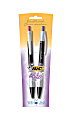 BIC® For Her Retractable Gel Pens, Medium Point, 0.7 mm, Black Barrel, Blue Ink, Pack Of 2 1 thumbnail image