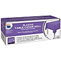 Amscan Boxed Plastic Table Roll, New Purple, 54” x 126’