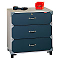 O'Sullivan® Coleman Tuff Duty 3-Drawer Base Cabinet, 34"H x 31 3/8"W x 19 1/2"D, Metallic Silver/Graystone 1 thumbnail image