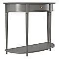Ameriwood™ Home Aurora Half-Moon Console Table, 30-1/8”H x 36”W x 14-1/16”D, Gray