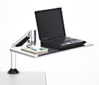 Safco® 26"W Desktop Sit/Stand Laptop Workstation Standing Desk, Silver