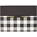 Markings by C.R. Gibson® Leatherette Journal With Pen, 5-1/2" x 8-1/2", College Ruled, 256 Pages (128 Sheets), Plaid
