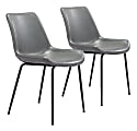 Zuo Modern Byron Dining Chairs, Gray/Black, Set Of 2 Chairs 1 thumbnail image