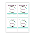 Custom Printed 3-Color Laser Sheet Labels And Stickers, 4" x 5" Rectangle, 4 Labels Per Sheet, Box Of 100 Sheets 1 thumbnail image