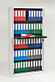 Bisley Steel/Polypropylene Premium Binder Storage Tambour Cabinet, 78"H, Light Gray