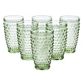 Martha Stewart Hobnail Handmade Glass Tumbler Set, 14.3 Oz, Green, Set Of 6 Pieces 1 thumbnail image