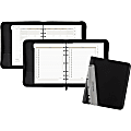 At-A-Glance Black Leather Zipcase Folio Binder Set - Letter - 8 1/2" x 11" Sheet Size - 7 x Ring Fastener(s) - Leather - Black - Refillable, Zipper Closure, Storage Pocket, Notepad, Pen Loop - 1 Each 1 thumbnail image
