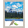 Amanti Art Marred Silver Wood Picture Frame, 21" x 27", Matted For 18" x 24"