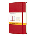 Moleskine Classic Hard Cover Notebook, 3-1/2” x 5-1/2”, Ruled, 192 Pages, Red