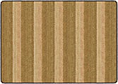 Flagship Carpets Basketweave Stripes Classroom Rug, 6' x 8 3/8', Brown