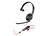 Plantronics Poly Blackwire 5210  5200 Series  headset  on ear  wired  3.5 mm jack, USB C  Certified for Microsoft Teams 1 thumbnail image