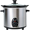 Brentwood 3-Quart Slow Cooker, 11” x 10-1/2”, Silver