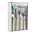 Martha Stewart Garden Cottage Flatware Set, Cream