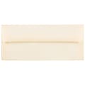 JAM Paper® #10 Business Booklet Envelopes, Translucent, Gummed Closure, Spring Ochre Ivory, Pack Of 25