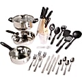 Gibson Lybra Cookware - Cooking, Frying, Serving - Dishwasher Safe - Silver - Mirror Polished - Stainless Steel Body - Glass Lid 1 thumbnail image