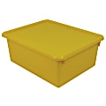 Romanoff Stowaway® 5" Letter Box With Lid, Small Size, 5" x 10 1/2" x 13", Yellow, Pack Of 3